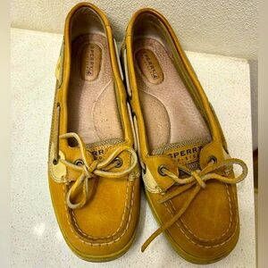 🦋 Classic Sperry Top Sider Tan Boat Shoes Women size 7.5